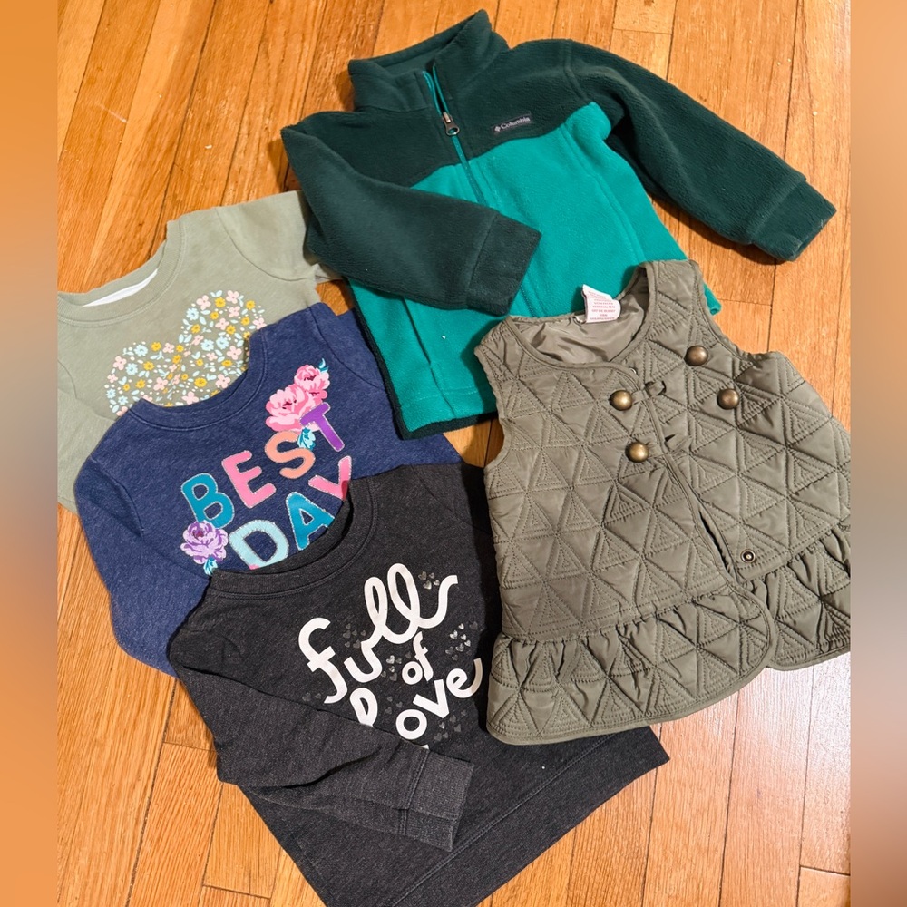 Toddler girl sweaters bundle 2T